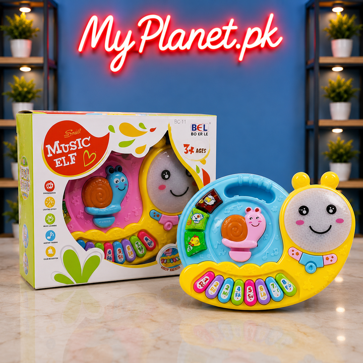 Snail Shaped Musical Piano with Lights Toy