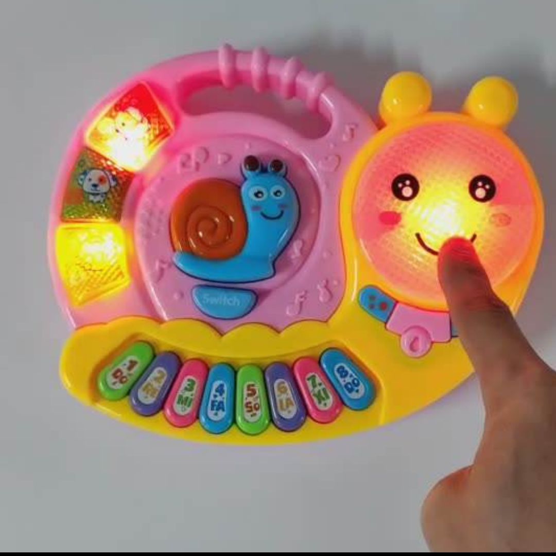 Snail Shaped Musical Piano with Lights Toy