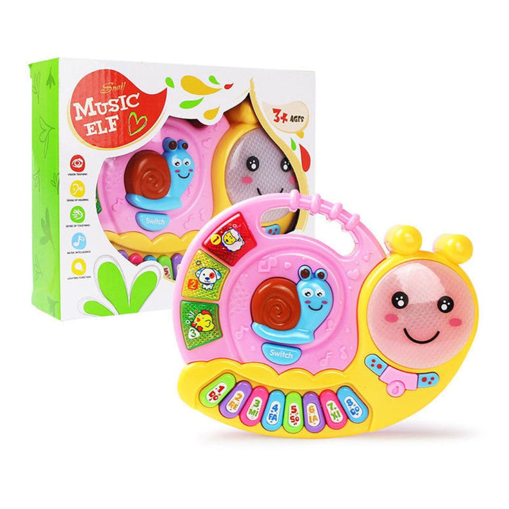 Snail Shaped Musical Piano with Lights Toy