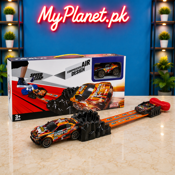 Speed Leap Compressed Air Racing Car Launcher Track Set