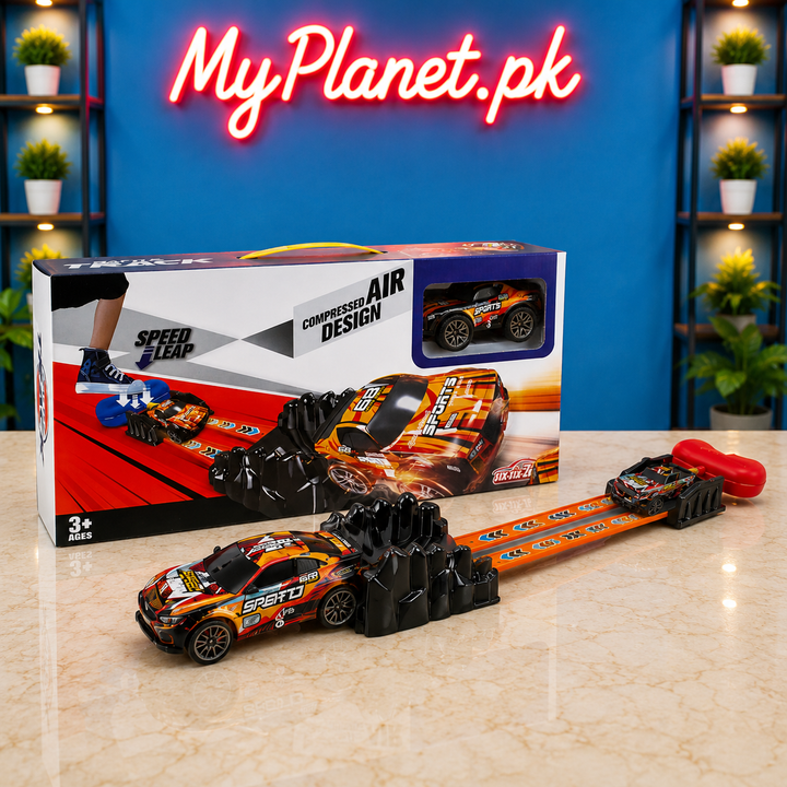 Speed Leap Compressed Air Racing Car Launcher Track Set