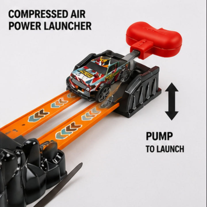 Speed Leap Compressed Air Racing Car Launcher Track Set