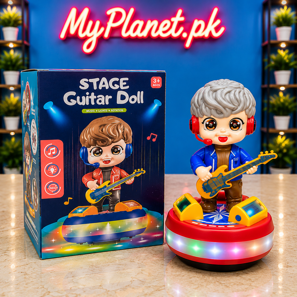 Stage Guitar Rockstar with Lights, Music & 360° Rotation