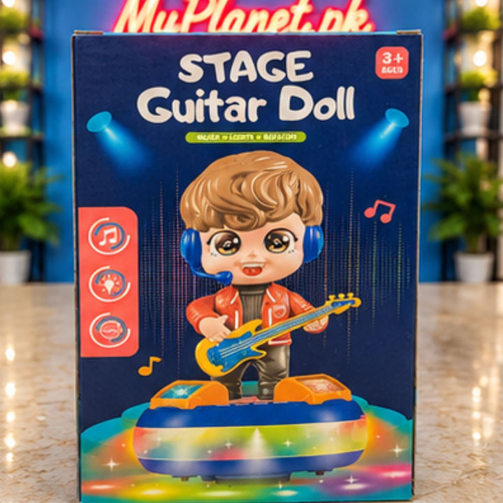 Stage Guitar Rockstar with Lights, Music &amp; 360° Rotation