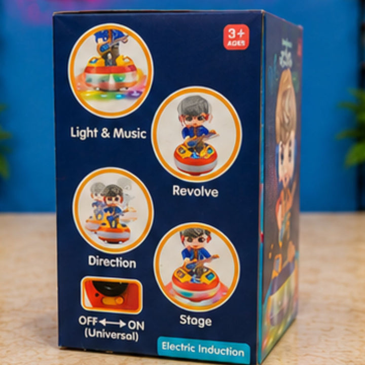Stage Guitar Rockstar with Lights, Music &amp; 360° Rotation
