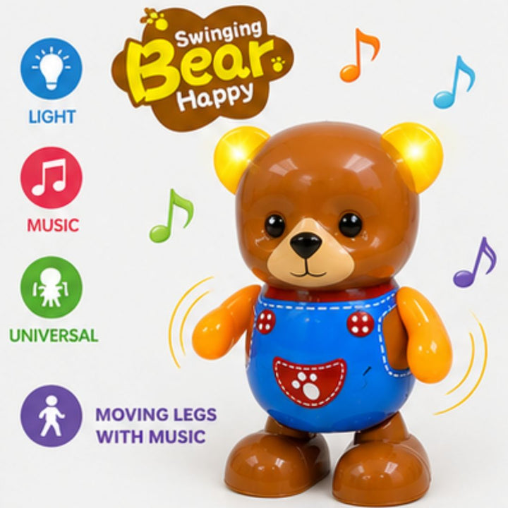 Swinging Bear Happy Dancing Toy with Lights &amp; Music