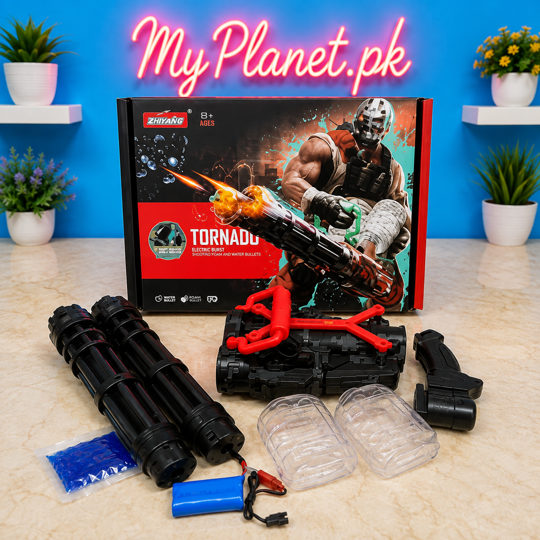 Tornado electric water and foam bullet blaster toy gun with original box and accessories