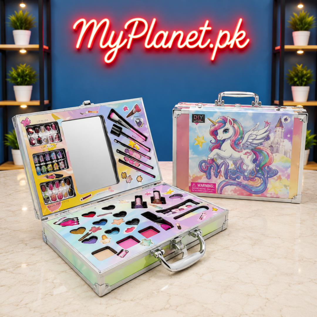 Unicorn Princess Makeup Beauty Kit with Carry Case for Girls