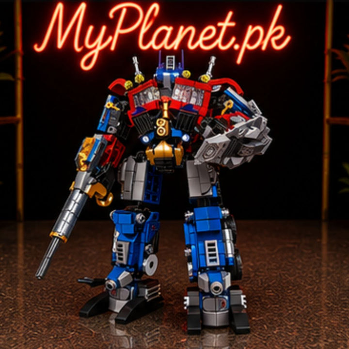 Vajra Warrior 8-in-2 Transformer Building Blocks Robot &amp; Truck Set (725+ Pieces)