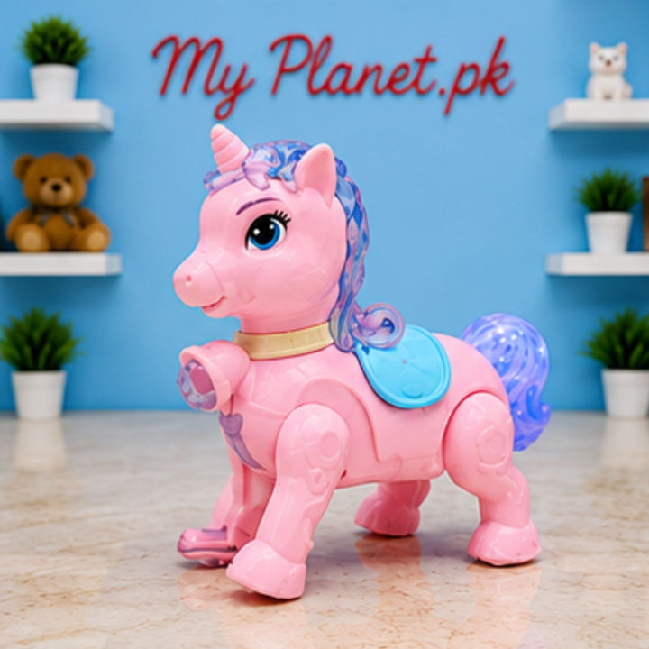 Walking Musical Pony Toy with Lights &amp; Sound